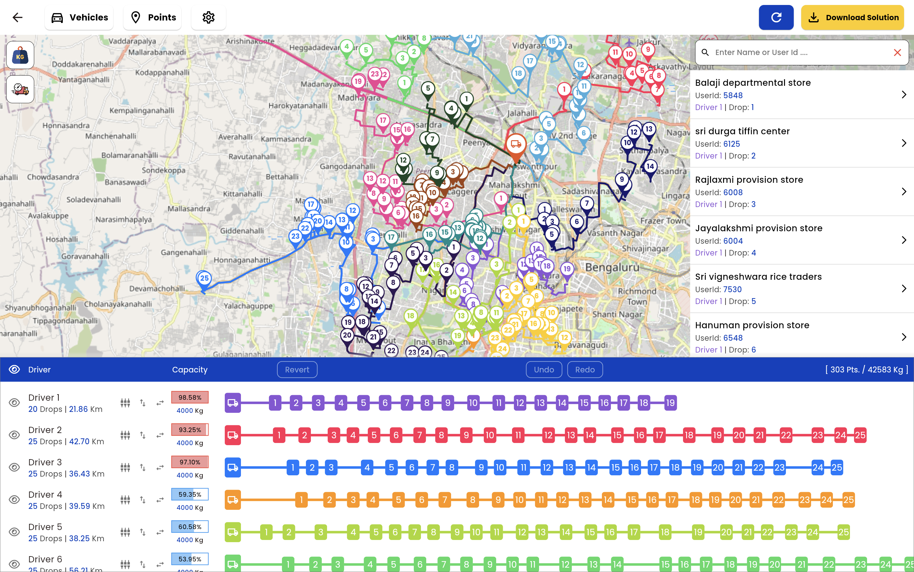 Tezroot route optimization interface